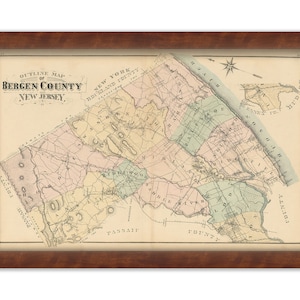 Bergen County, New Jersey 1876 - Replica or GENUINE ORIGINAL