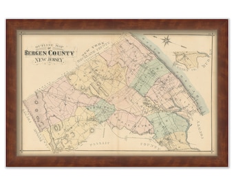 Bergen County, New Jersey 1876 - Replica or GENUINE ORIGINAL