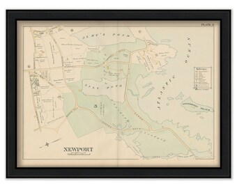 NEWPORT, Rhode Island 1893 Map-Plate D