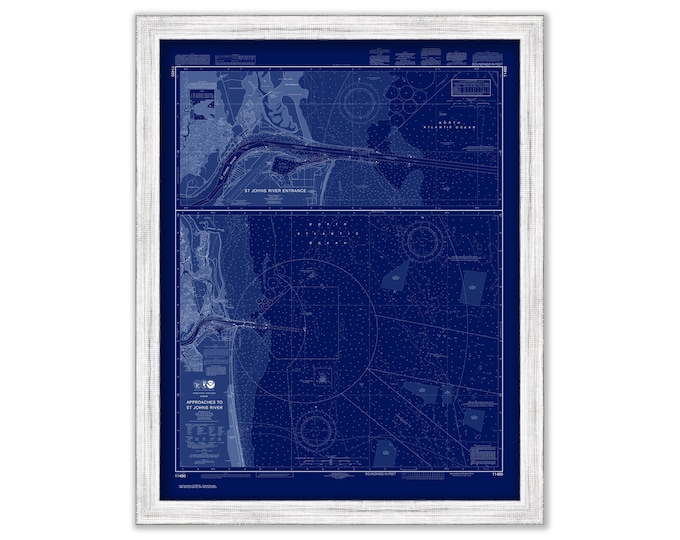 JACKSONVILLE BEACH, Florida  -   2015 Nautical Chart Blueprint