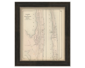 SEABRIGHT and MONMOUTH BEACH, New Jersey 1873 Map - Replica or Genuine Original