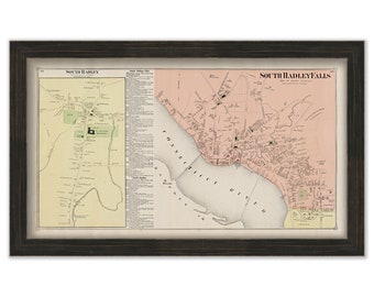Village of SOUTH HADLEY, Massachusetts 1873 Map