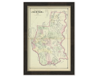 NEWTON, Massachusetts in 1700 Map