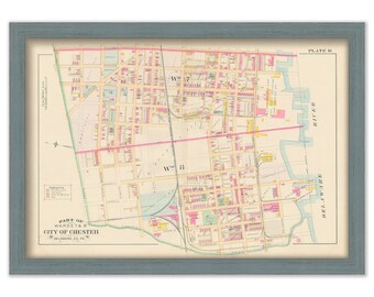 CHESTER, Pennsylvania - 1892 Map