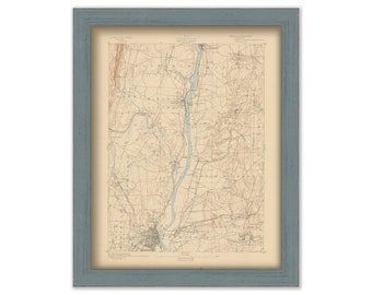 HARTFORD, ENFIELD and the WINDSORS, Connecticut 1893 Topographic Map - Replica or Genuine Original