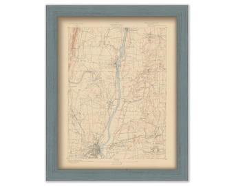 HARTFORD, ENFIELD and the WINDSORS, Connecticut 1893 Topographic Map - Replica or Genuine Original