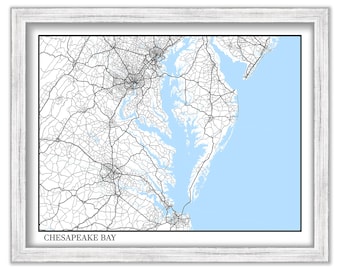 CHESAPEAKE BAY, Maryland/Virginia  -  Map Poster