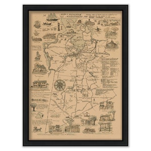 May include: A vintage map of the town of Manchester, Massachusetts, with historical landmarks and points of interest highlighted. The map is in black and white and features a compass rose in the center.