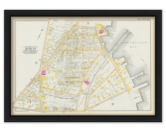 DORCHESTER, Massachusetts 1889 map, Plate 18 - Harrison Squaret - Replica or GENUINE ORIGINAL