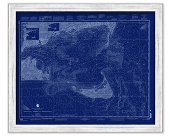 NANTUCKET SOUND & APPROACHES, Massachusetts - 2001 Nautical Chart Blueprint