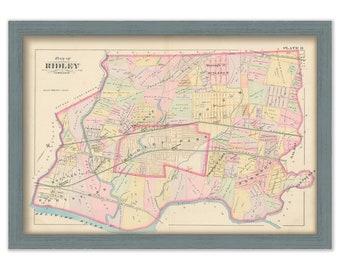 RIDLEY, Pennsylvania - 1892 Map