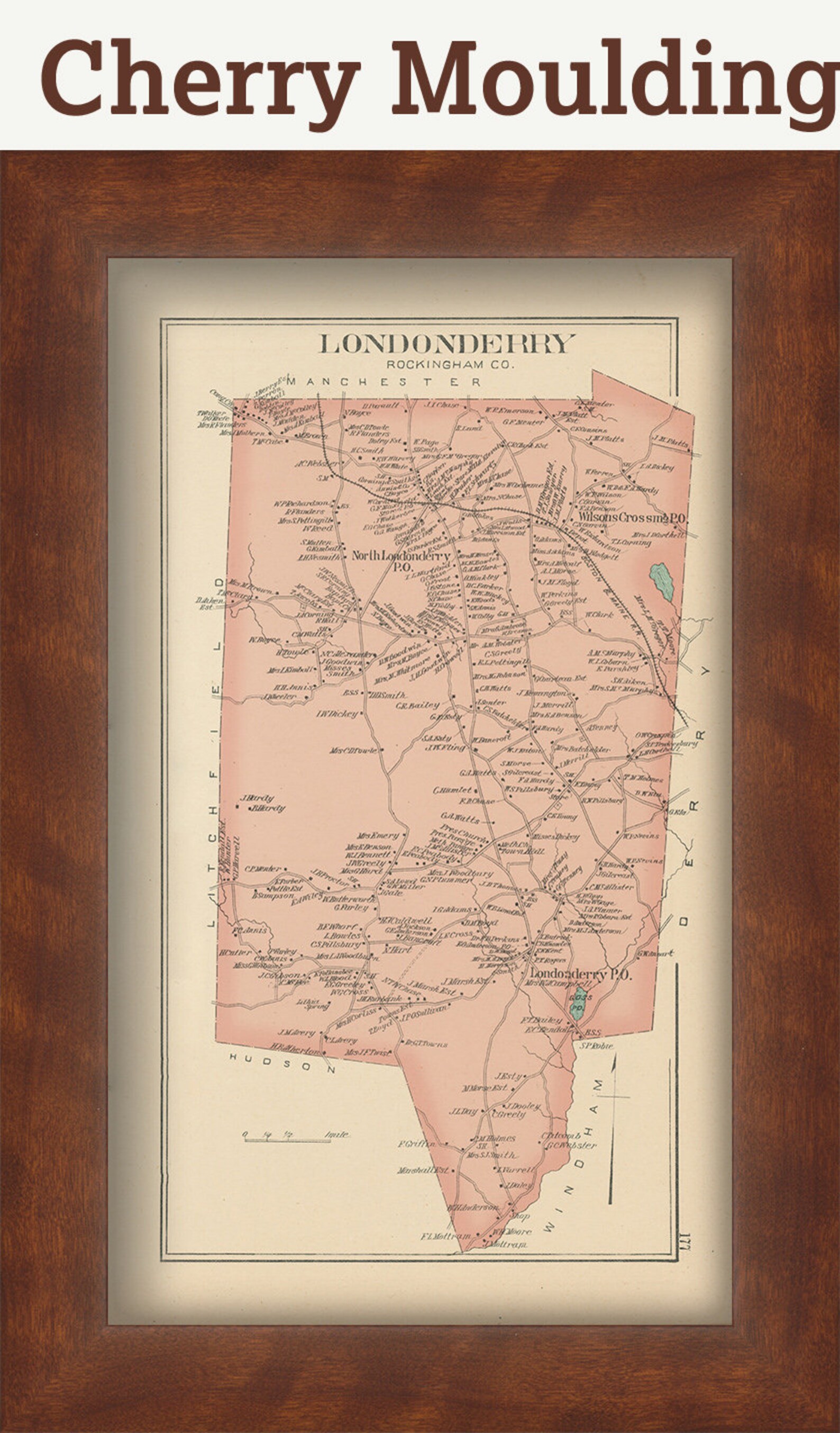 LONDONDERRY New Hampshire 1892 Map Etsy