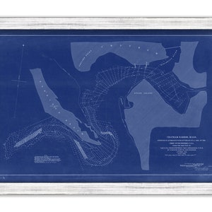 CHATHAM HARBOR SURVEY, Massachusetts - 1890 Nautical Chart Blueprint