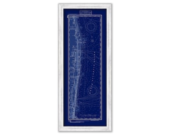 PALM BEACH, Florida  - 2016 Nautical Chart Blueprint