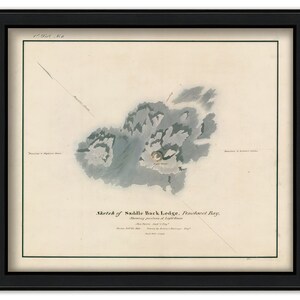 SADDLEBACK LEDGE LIGHTHOUSE, Penobscot Bay, Maine - Sketch of Ledge and Position of Lighthouse in 1848