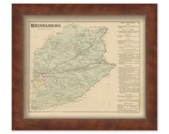 HEIDELBERG, Pennsylvania 1876 Map - Replica or Genuine ORIGINAL