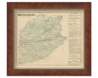 HEIDELBERG, Pennsylvania 1876 Map - Replica or Genuine ORIGINAL