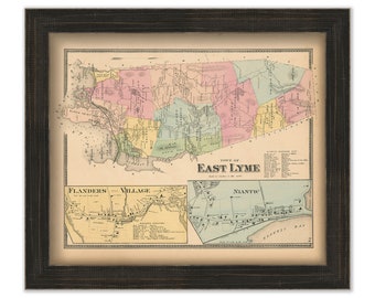 EAST LYME, Connecticut, 1868 Map