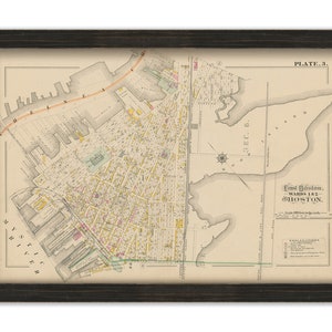 EAST BOSTON, Massachusetts 1882 Map - Replica or Genuine ORIGINAL - Wood Island
