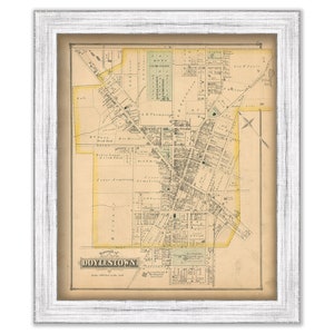 Village of DOYLESTOWN, Pennsylvania  - 1876 Map