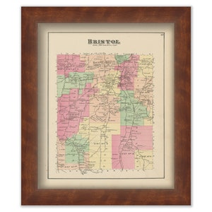BRISTOL, ONTARO COUNTY, New York 1874 Map