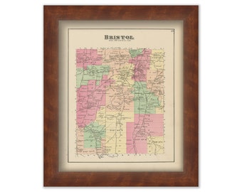 BRISTOL, ONTARO COUNTY, New York 1874 Map