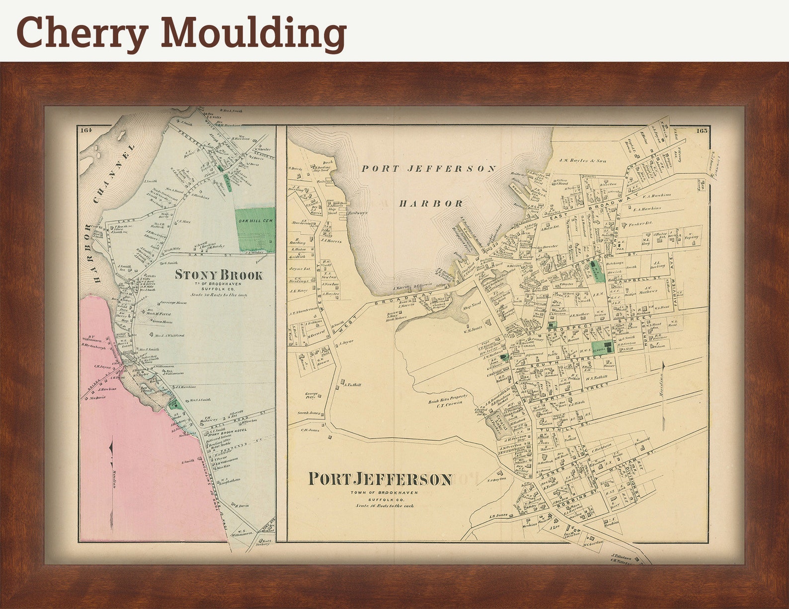 Stony Brook and Port Jefferson Brookhaven New York 1873 Map Etsy