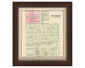 Town of PERRY, Wyoming County, New York 1866 Map