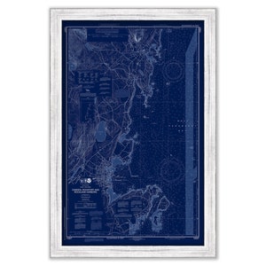 CAMDEN, ROCKPORT and ROCKLAND, Maine 2019 Nautical Chart Blueprint