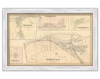 MORRISVILLE, Pennsylvania  - 1876 Map