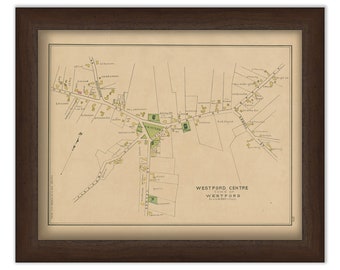 WESTFORD CENTER, Massachusetts 1889 Map - Replica or Genuine ORIGINAL