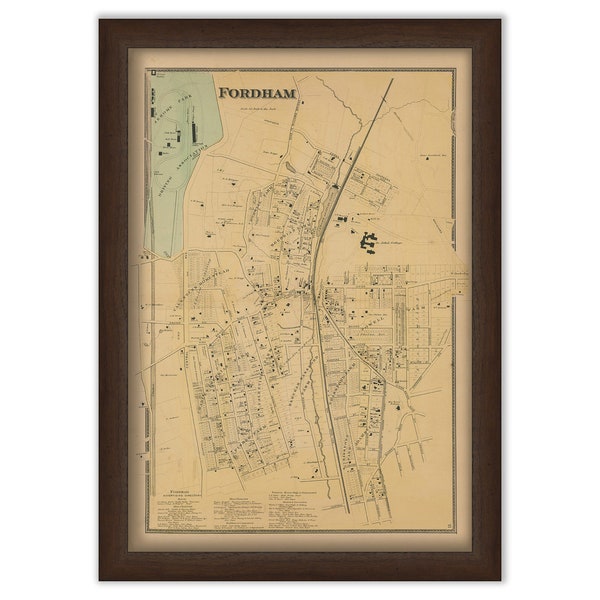 FORDHAM, New York 1868 Map