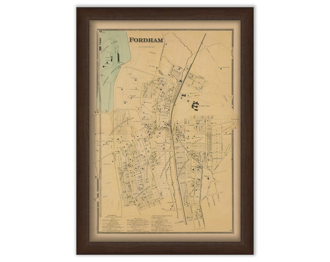 FORDHAM, New York 1868 Map
