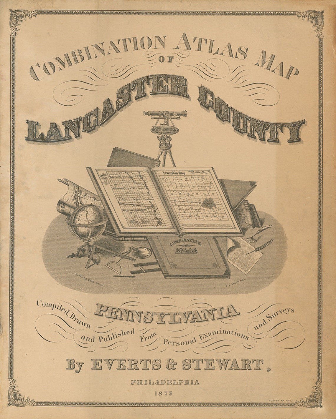 SALISBURY Pennsylvania 1875 Map Replica or GENUINE ORIGINAL Etsy