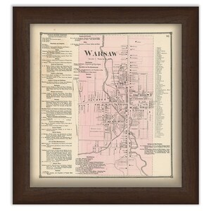 Village of WARSAW, Wyoming County, New York 1866 Map
