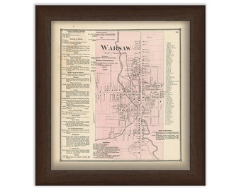 Village of WARSAW, Wyoming County, New York 1866 Map