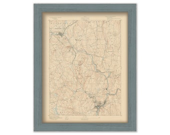 NORWICH, WINDHAM and BOZRAH, Connecticut 1893 Topographic Map - Replica or Genuine Original