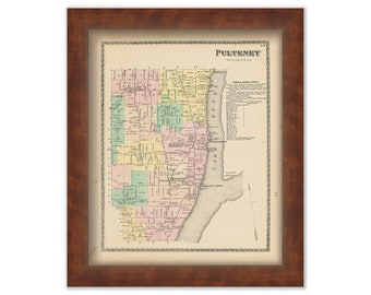 PULTENEY, New York 1873 Map, Replica or Genuine ORIGINAL