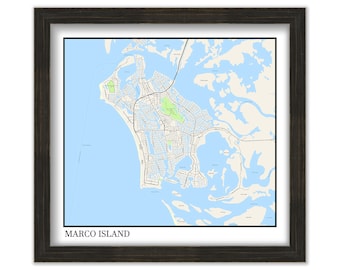 MARCO ISLAND, Florida - Map Poster