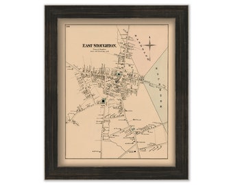STOUGHTON, Massachusetts 1876 Map - Replica or GENUINE ORIGINAL
