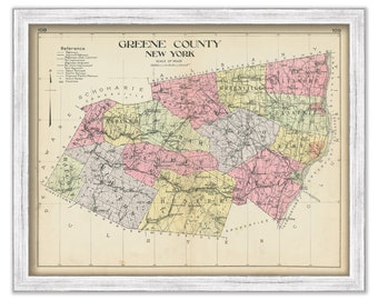 GREEN County, New York 1912 Map, Replica or GENUINE ORIGINAL