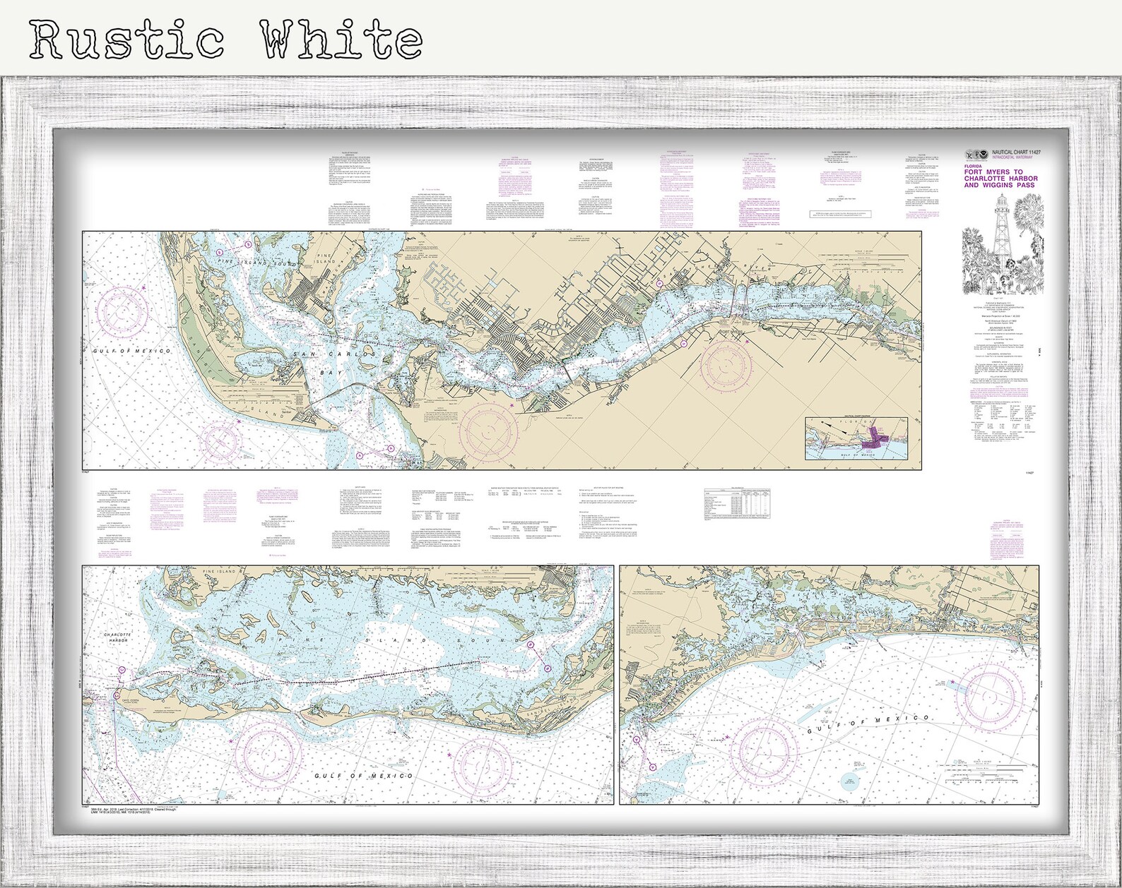 SANIBEL ISLAND Florida 2018 NOAA Chart Etsy