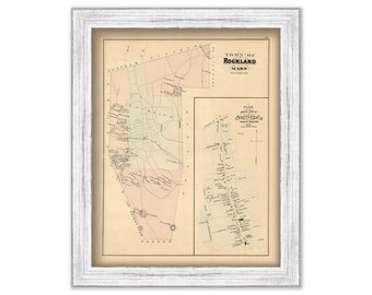 ROCKLAND, Massachusetts 1879 Map - Replica or Genuine ORIGINAL