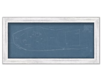 WATCH HILL LIGHTHOUSE, Stonington, Rhode Island - Blueprint Site Plan 1855