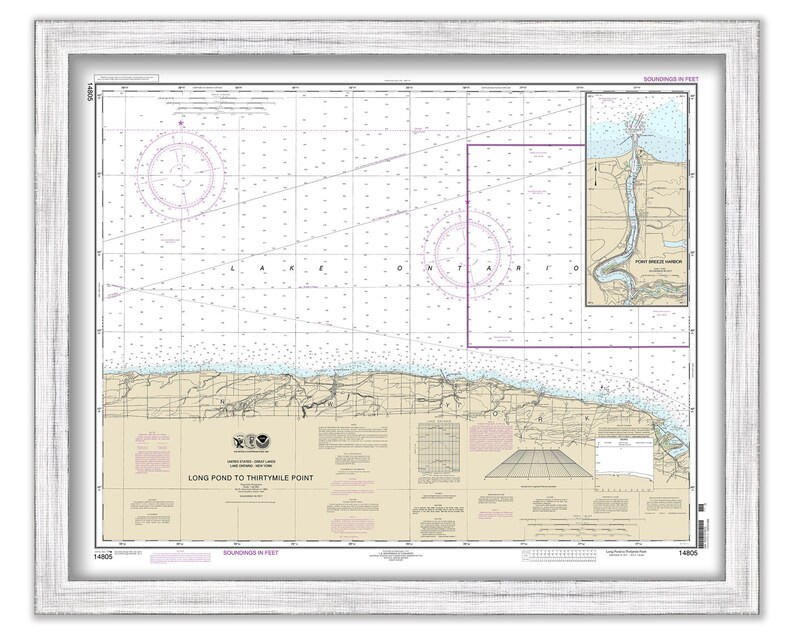 Long Pond to Thirty Mile Point and Point Breeze Harbor 2014 Nautical Chart New York