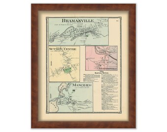 Villages of SUTTON, Massachusetts 1875 Map