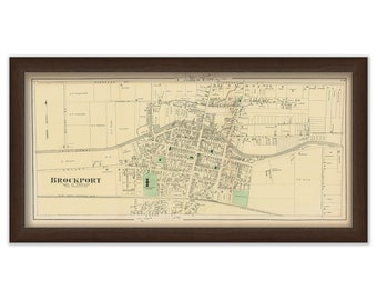 Village of BROCKPORT, New York 1872 Map