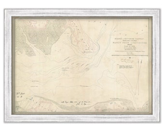 SANDY NECK LIGHTHOUSE Site Plan, Barnstable, Massachusetts  - Site Plan for the Lighthouse as it was in 1869