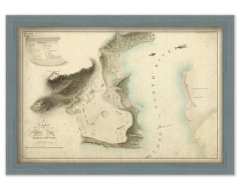 WEST POINT Military Academy, New York  -  1818 Map and Plan