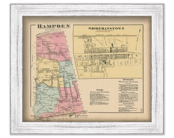 HAMPDEN, Pennsylvania 1872 Map - Replica or Genuine ORIGINAL